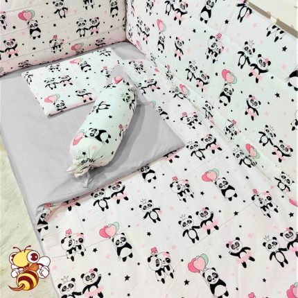 Posteljina Roze Pandice - Siva